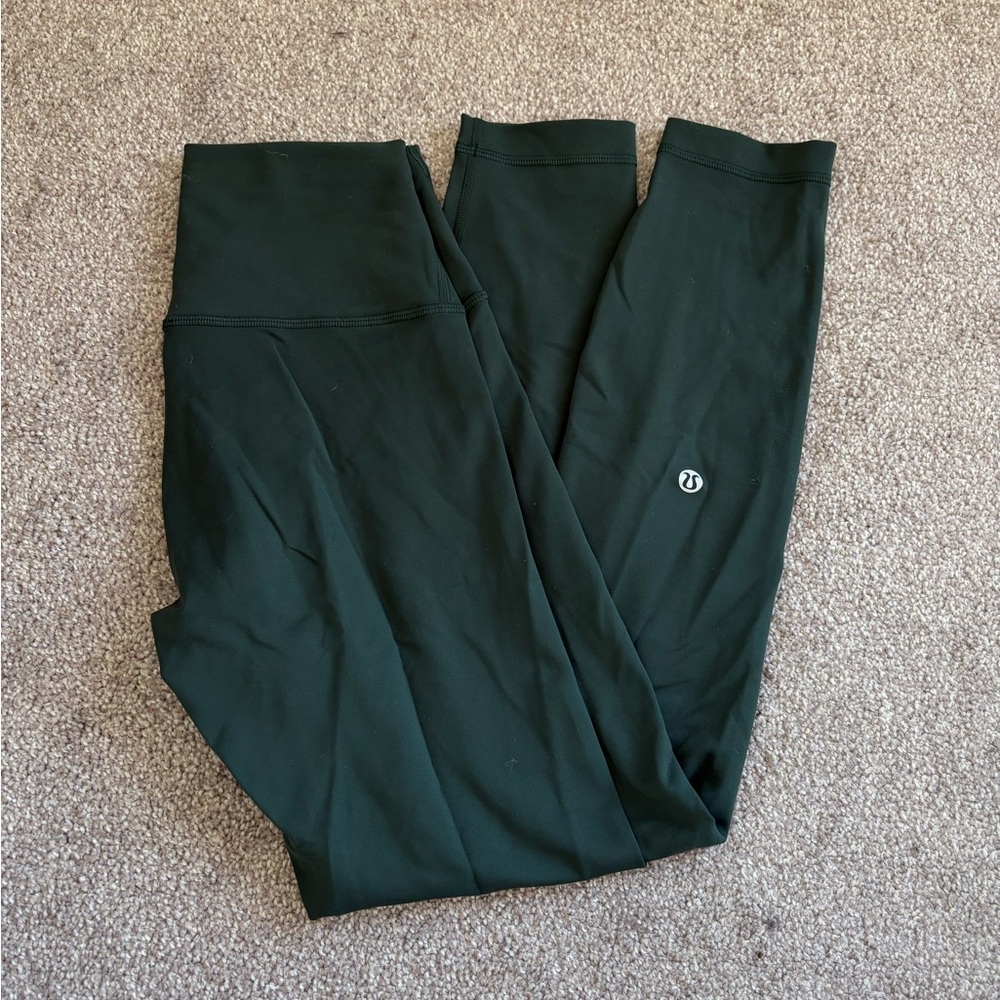 Lululemon Wunder Train Leggings 25” legacy green size 4